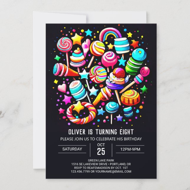 Sweet Serenity Wonderland Birthday Invitation (Front)