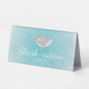 Sweet Shark Baby Buffet Table Tent Sign