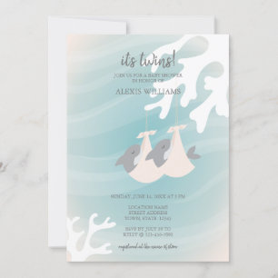 Sweet Shark Baby Invitation