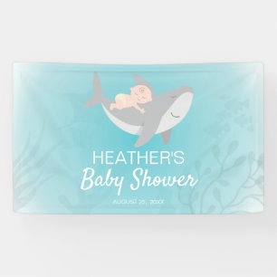 Sweet Shark Baby Shower Banner