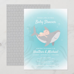 Sweet Shark Baby Shower Invitation