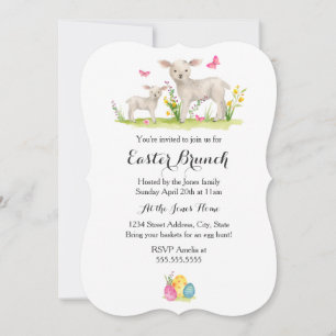 Sweet Sheep Easter Invitation