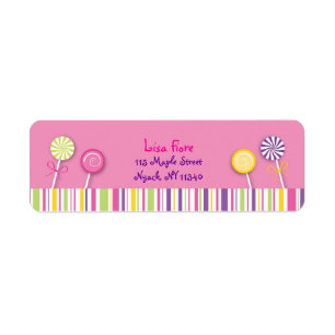 Sweet Shop Lollipop Address Labels