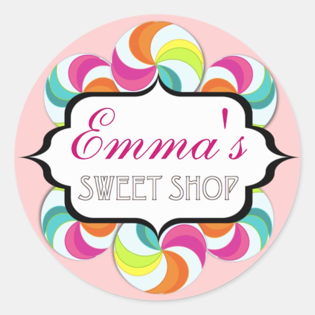Sweet Shop Lollipop Stickers by Kelly Schwark (Front)