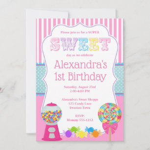 Sweet Shoppe Birthday Invitation