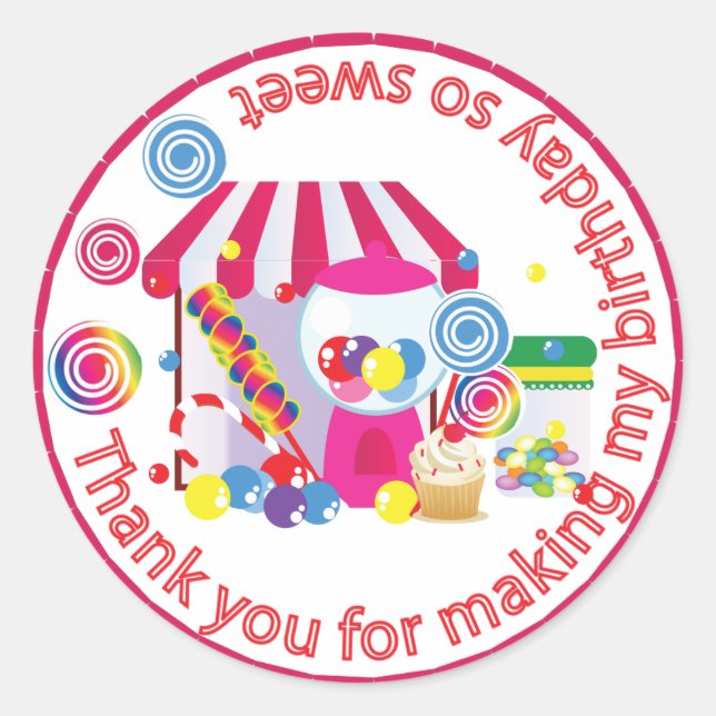 Sweet Shoppe Classic Round Sticker (Front)