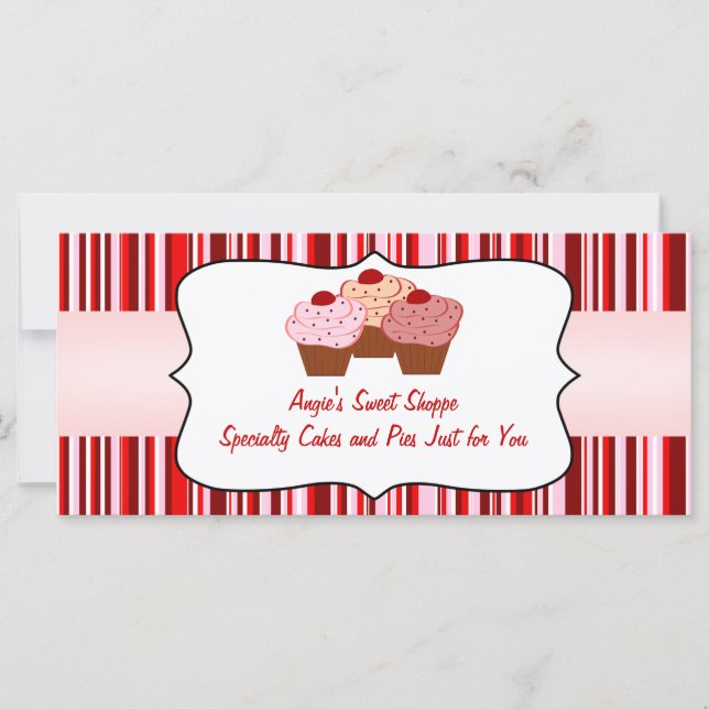 Sweet Shoppe Cupcake Business Gift Certificate (Front)