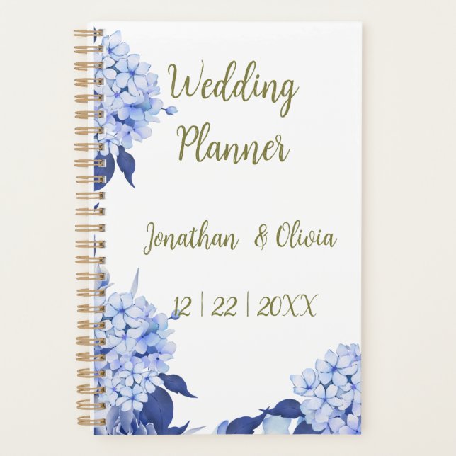 Sweet Shower Spring purple Floral Wedding Planner (Front)