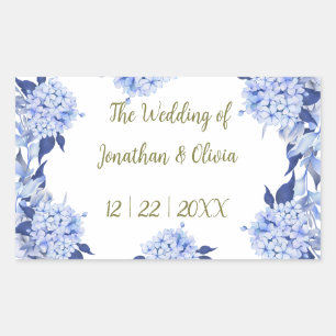 Sweet Shower Spring purple Floral Wedding Rectangular Sticker