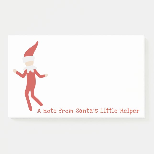 Sweet & Silly Santa's Elf Personalised Post-it Notes (Front)