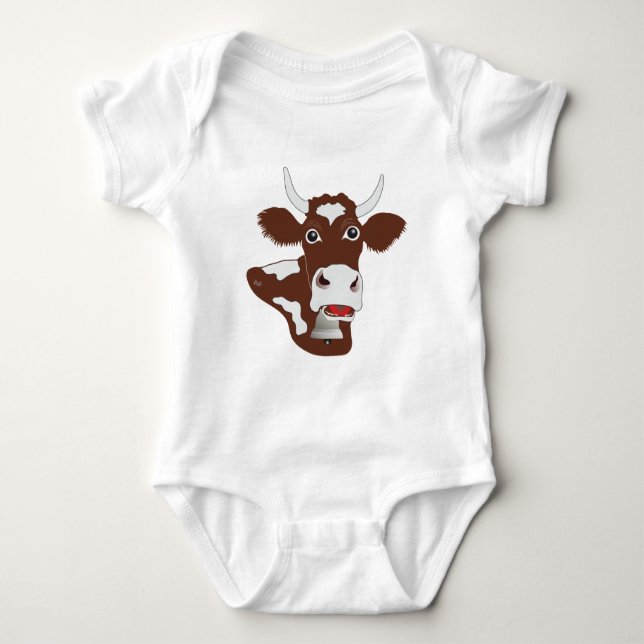 sweet simmenthal cow Baby Body Baby Bodysuit (Front)