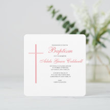 Sweet & Simple baptism invitation