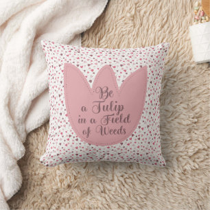 Sweet Simple Pink Tulip Pattern, all direction Cushion