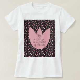 Sweet Simple Pink Tulip Pattern - All direction T-Shirt