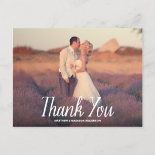 SWEET & SIMPLE WEDDING THANK YOU POST CARD
