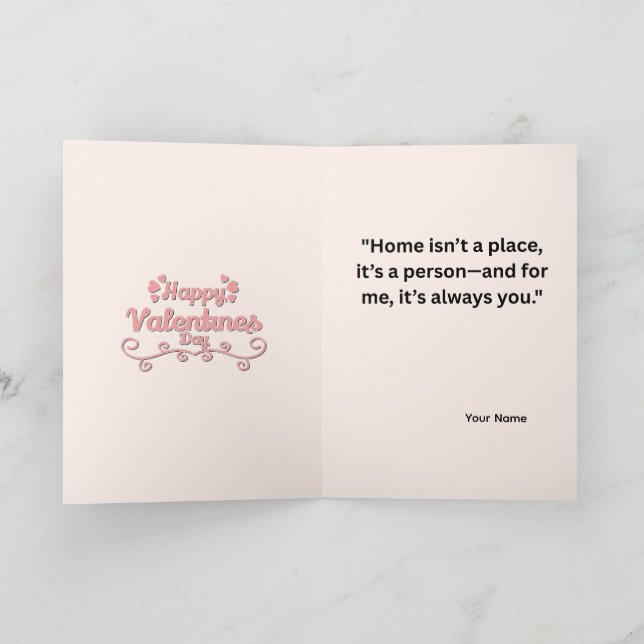 Sweet Sips & Hearts Valentine’s Day Greeting Card (Inside)