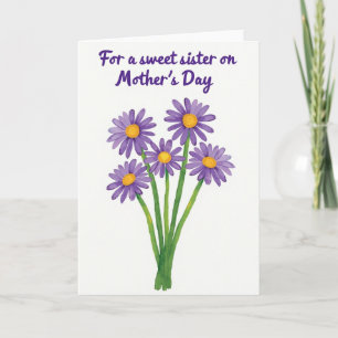 Sweet Sister Mothers Day Floral Card