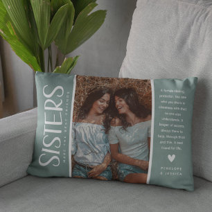 Sweet Sister Photo & Quote Keepsake Lumbar Cushion