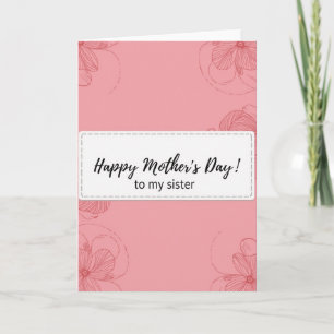 Sweet Sisters Day Vector Card