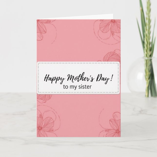 Sweet Sisters Day Vector Card (Front)