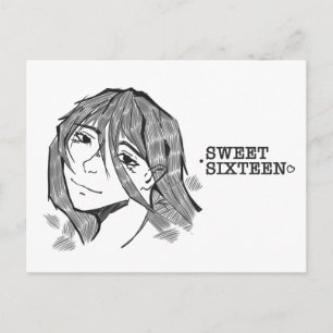 Sweet sixteen anime manga kaart postcard