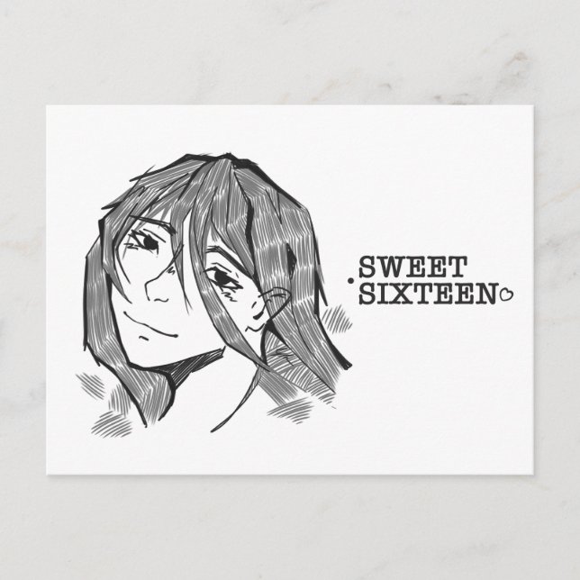 Sweet sixteen anime manga kaart postcard (Front)