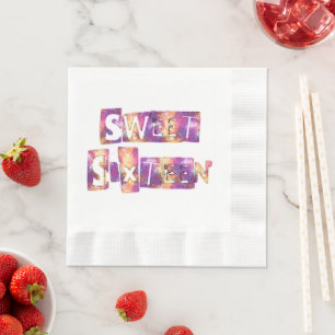 Sweet Sixteen Art Print Napkin