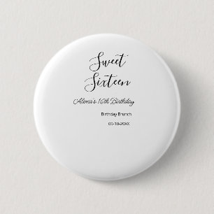 Sweet sixteen birthday brunch 16th birthday name d 6 cm round badge