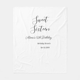 Sweet sixteen birthday brunch 16th birthday name d fleece blanket