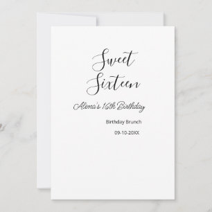 Sweet sixteen birthday brunch 16th birthday name d invitation