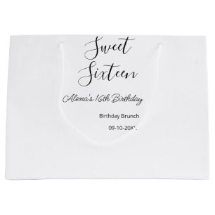 Sweet sixteen birthday brunch 16th birthday name d large gift bag