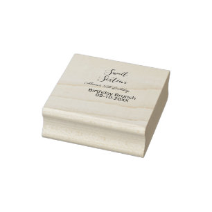 Sweet sixteen birthday brunch 16th birthday name d rubber stamp
