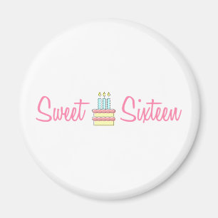 Sweet Sixteen (Birthday Cake) Magnet