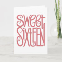Sweet Sixteen Birthday Card