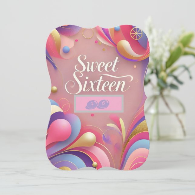 Sweet Sixteen Birthday Cards (Standing Front)