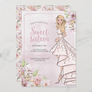 Sweet Sixteen Birthday Glamor Girl Invitation