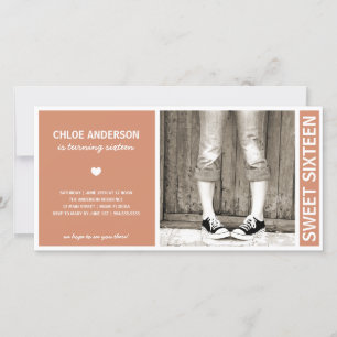 SWEET SIXTEEN BIRTHDAY INVITATION