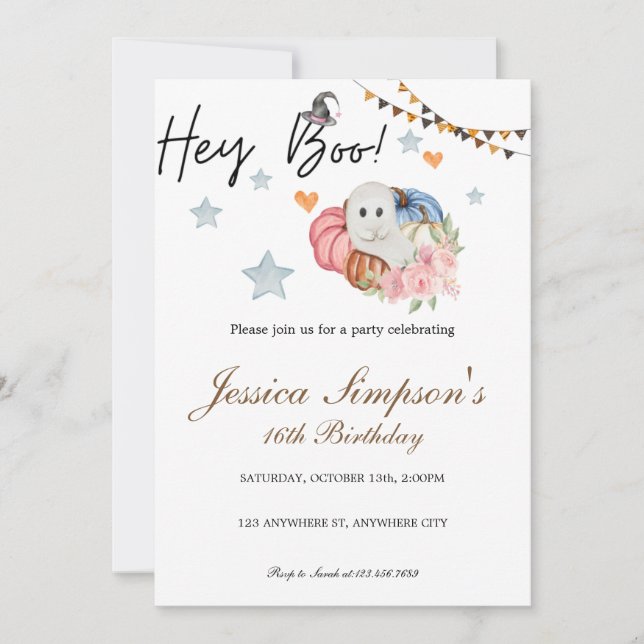 Sweet Sixteen Birthday Invitation (Front)