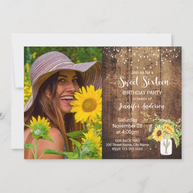 Sweet Sixteen Birthday Invitation (Front)