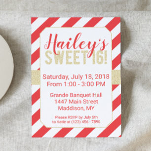 Sweet Sixteen Birthday Invitation