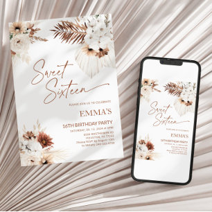 Sweet Sixteen Birthday Invitation 16TH Birthday