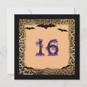 Sweet Sixteen Birthday Party, Halloween Invitation