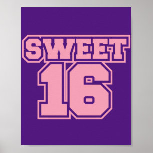 Sweet sixteen birthday  poster