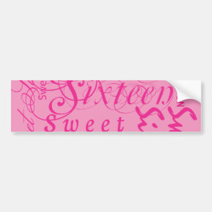 Sweet Sixteen Bumper Sticker