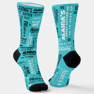 Sweet Sixteen Dance Floor BIRTHDAY Take Home Gift Socks