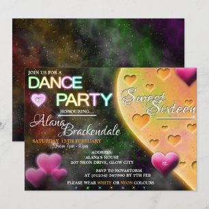 Sweet Sixteen Dance Party Invitations