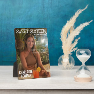 Sweet Sixteen Daughter Birthday Photo Magazine Plaque