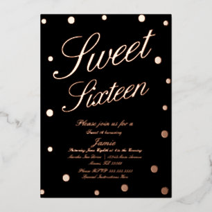 Sweet Sixteen Dots Rose Gold Pressed