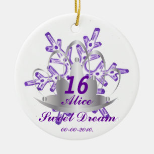Sweet Sixteen Dream-Customise Ceramic Ornament