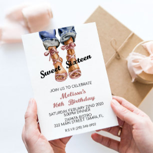Sweet Sixteen Fashion Birthday Invitation